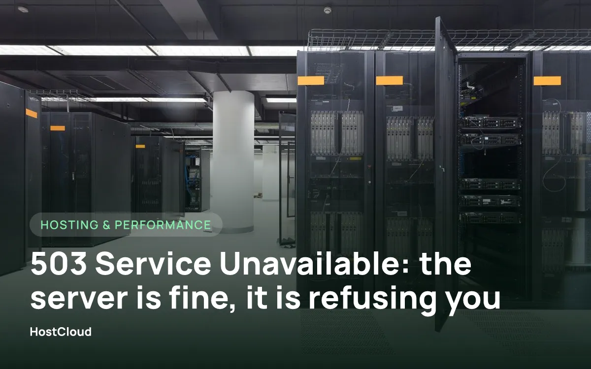 503 Service Unavailable: the server is fine, it is refusing you