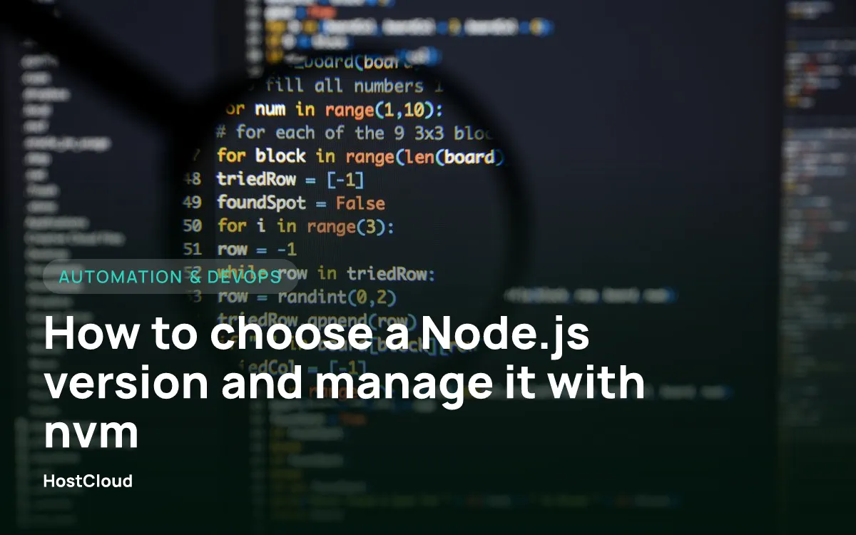 How to choose a Node.js version and manage it with nvm