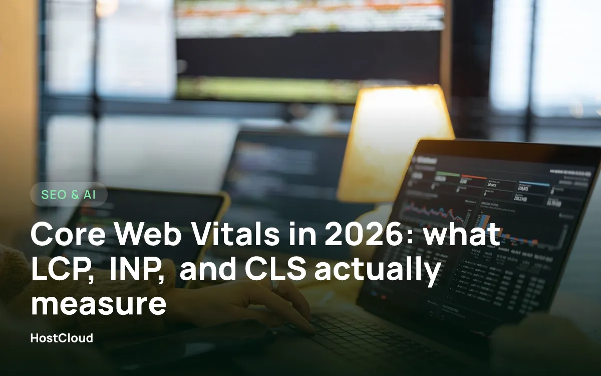 Core Web Vitals in 2026: what LCP, INP, and CLS actually measure