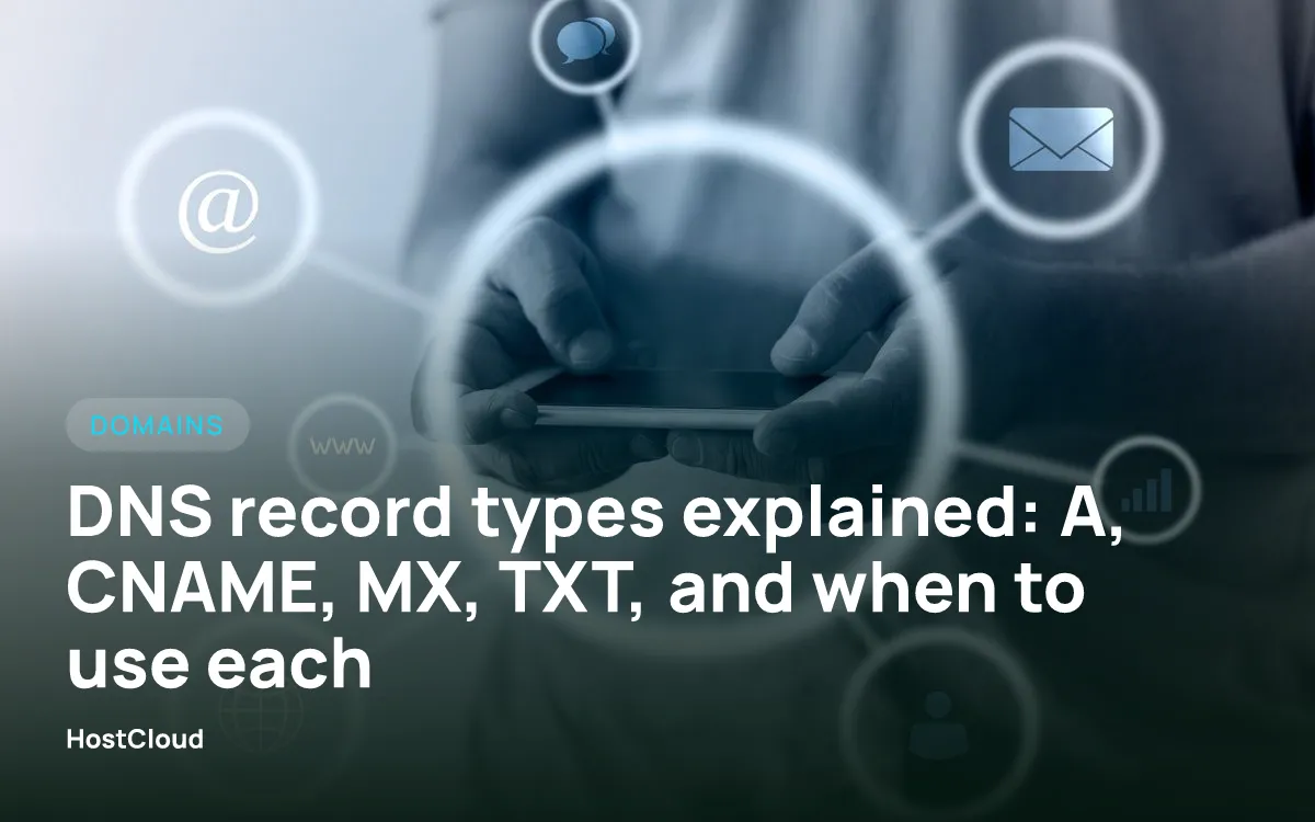 DNS record types explained: A, CNAME, MX, TXT, and when to use each