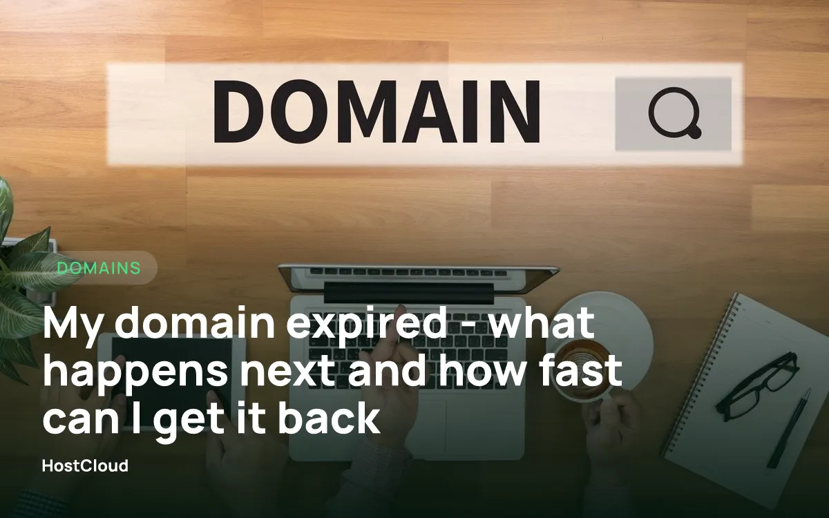 My domain expired — what happens next and how fast can I get it back