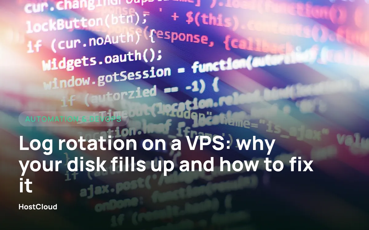 Log rotation on a VPS: why your disk fills up and how to fix it